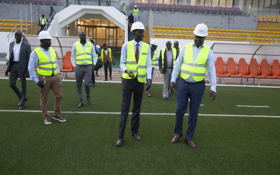 Hon. Joseph Geng Akech inspected Juba National Stadium.